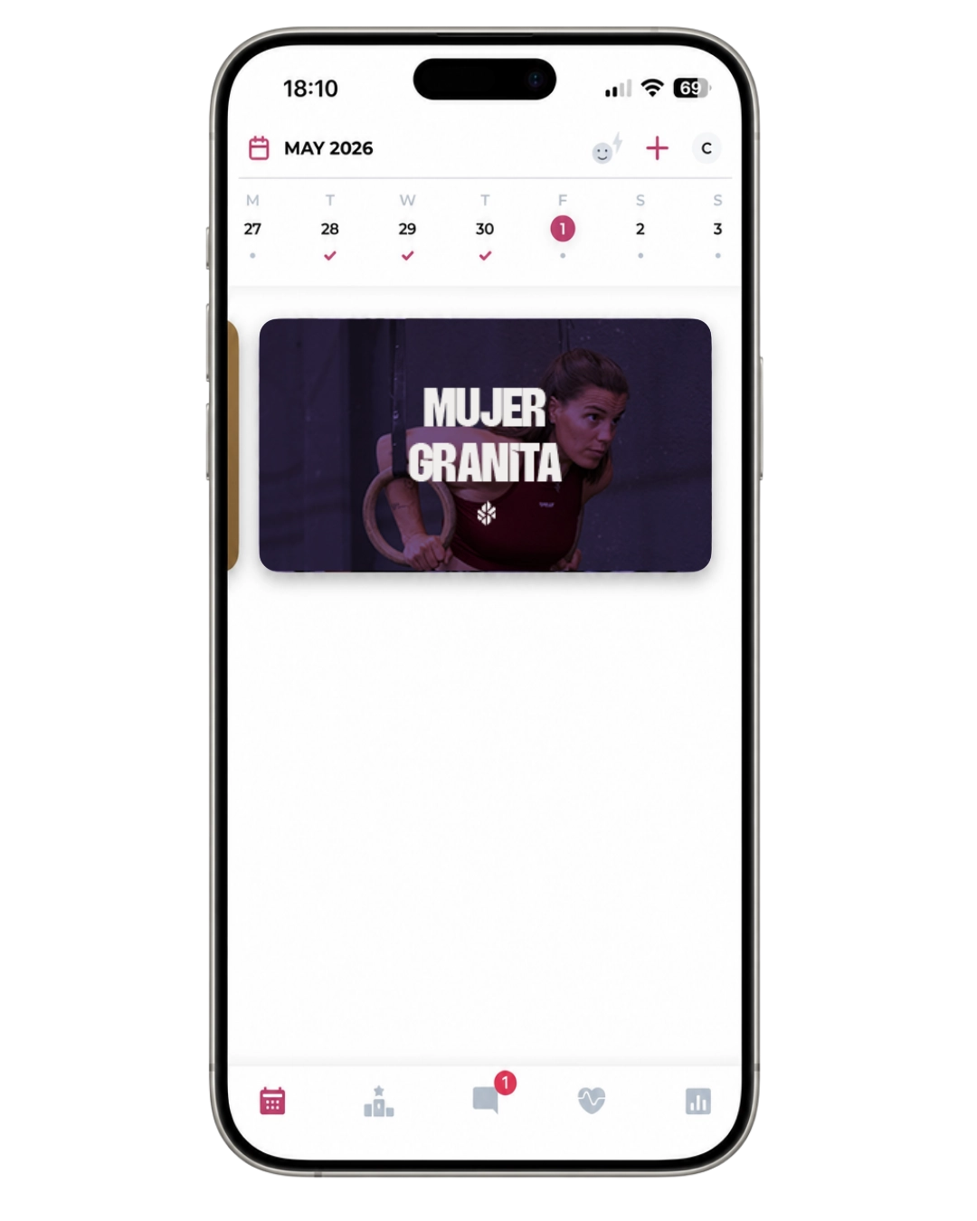 El plan de la semana montado en la app